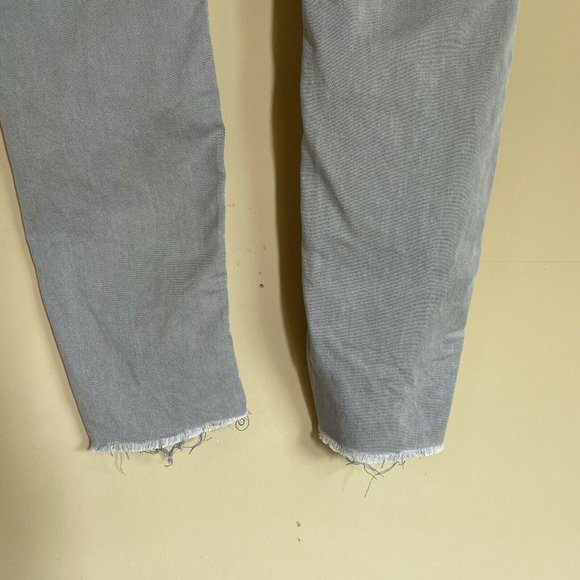 Mother The Looker Gray Raw Hem Ankle Jeans - 27 - Picture 7 of 10